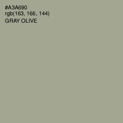 #A3A690 - Gray Olive Color Image